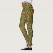 Colorful Retro Paisley Pattern Leggings (Links)