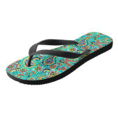 Colorful Retro Paisley Teenslippers (Schuin)