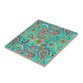 Colorful Retro Paisley Tegeltje (Zijkant)