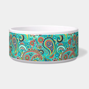 Colorful Retro Paisley Voerbakje
