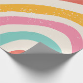 Colorful Retro Patterned Cadeaupapier (Hoek)