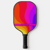 Colorful Retro Pickleball Paddle (Voorkant)