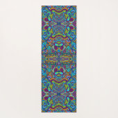 Colorful Retro Psychedelic Abstracte Swirls Yogamat (Achterkant)