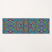 Colorful Retro Psychedelic Abstracte Swirls Yogamat (Voorkant (horizontaal))