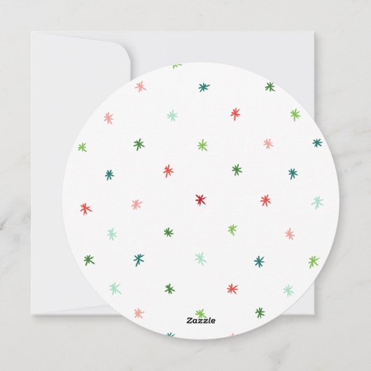 Colorful Retro Rainbow Cirbow Foto Kerstmis Feestdagenkaart (Achterkant)