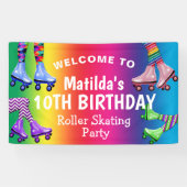 Colorful Retro Roller Skateday Spandoek (Horizontaal)