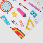 Colorful Retro School Supply Tissuepapier (Detail)