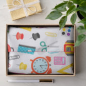 Colorful Retro School Supply Tissuepapier (Geschenk)