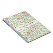 Colorful Retro Snowflakes Christmas Custom Notitieboek (Rechterzijde)