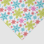 Colorful Retro Snowflakes Christmas Tissuepapier (Detail)