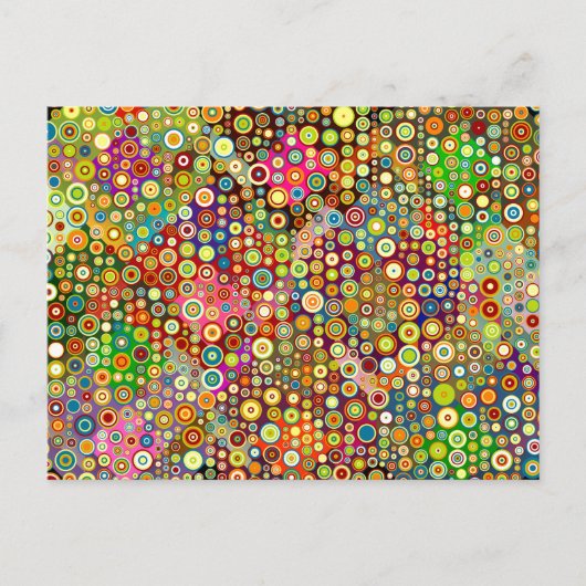 Colorful Retro Spots + jouw idee Briefkaart (Voorkant)