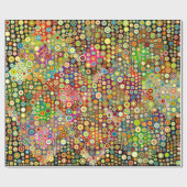 Colorful Retro Spots + jouw idee Cadeaupapier (Vlak)