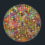 Colorful Retro Spots   jouw idee Dartbord<br><div class="desc">Funny Pattern Design by EDDA Fröhlich/EDDArt | Basis: Geometrische eenheden of gekleurde vormen,  Stippen,  punten,  rasters enz. voor kunstlagen | U mist andere kleuren of producten met dit ontwerp? Neem contact met mij op: contact@eddart.de</div>