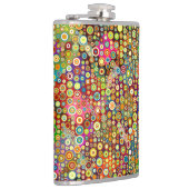 Colorful Retro Spots + jouw idee Heupfles (Rechts)