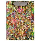 Colorful Retro Spots + jouw idee Klembord (Voorkant)