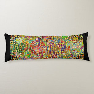 Colorful Retro Spots + jouw idee Lichaamskussen
