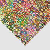 Colorful Retro Spots + jouw idee Tissuepapier (Detail)