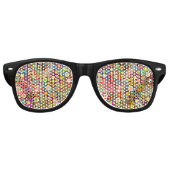 Colorful Retro Spots + jouw idee Zonnebril (Voorkant)