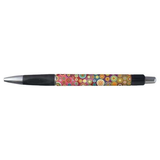 Colorful retro spots patroon I + jouw ideeën Pen (Voorkant)