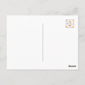 Colorful Retro Starry Sky Art Patroon Briefkaart (Achterkant)