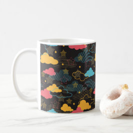 Colorful Retro Starry Sky Art Patroon II Koffiemok