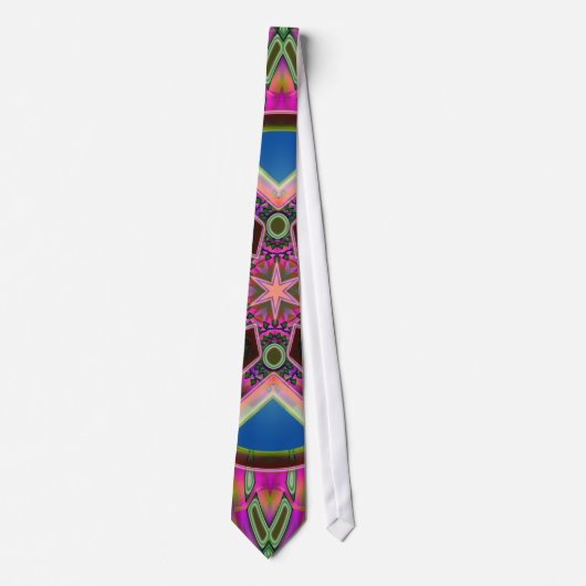 COLORFUL RETRO STYLE NECKTIE STROPDAS (Voorkant)