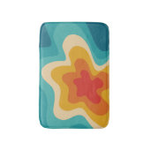 Colorful retro style swirl design badmat (Voorkant Verticaal)