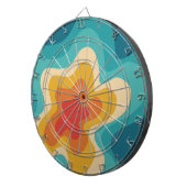 Colorful retro style swirl design dartbord (Voorkant Rechts)
