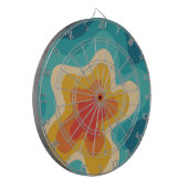 Colorful retro style swirl design dartbord (Voorkant Links)