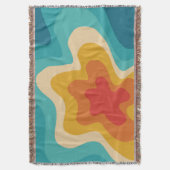 Colorful retro style swirl design deken (Voorkant Verticaal)