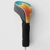 Colorful retro style swirl design golfheadcover (Schuin)