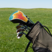 Colorful retro style swirl design golfheadcover (Insitu)