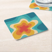 Colorful retro style swirl design kartonnen onderzetters (Schuin)
