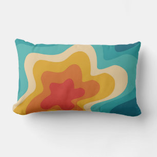 Colorful retro style swirl design kussen