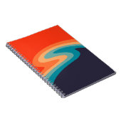 Colorful retro style swirl design notitieboek (Rechterzijde)
