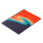 Colorful retro style swirl design notitieboek (Linkerzijde)