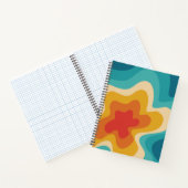 Colorful retro style swirl design notitieboek (Binnen)