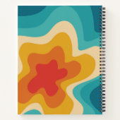 Colorful retro style swirl design notitieboek (Achterkant)