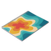 Colorful retro style swirl design notitieboek (Linkerzijde)