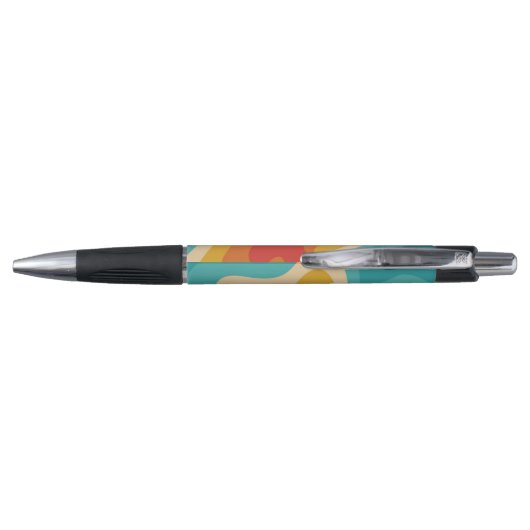 Colorful retro style swirl design pen (Achterkant)
