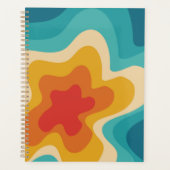 Colorful retro style swirl design planner (Voorkant)