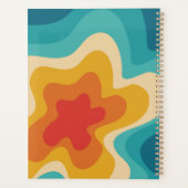 Colorful retro style swirl design planner (Achterkant)