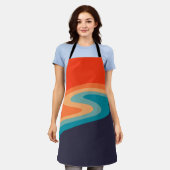 Colorful retro style swirl design schort (Gedragen)