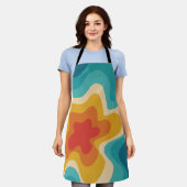 Colorful retro style swirl design schort (Gedragen)