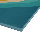 Colorful retro style swirl design snijplank (Hoek)