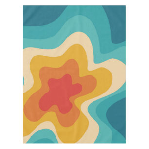 Colorful retro style swirl design tafelkleed