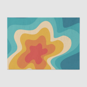 Colorful retro style swirl design tissuepapier