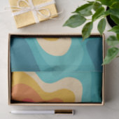 Colorful retro style swirl design tissuepapier (Geschenk)