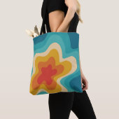 Colorful retro style swirl design tote bag (Dichtbij)