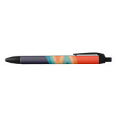 Colorful retro style swirl design zwarte inkt pen (Bovenkant)